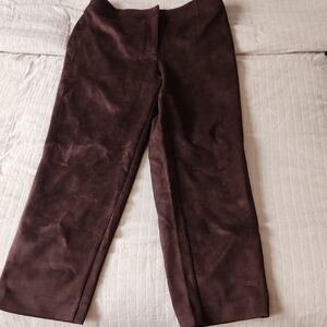 Ann Taylor Dark Brown Suede Pants 6